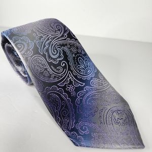 VAN HEUSEN Purple Paisley Silk Tie.